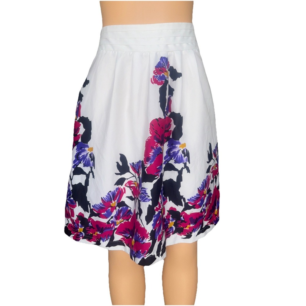 Emmelee For FC White Floral Skirt 100% Polyester  Womens‎ Size Large